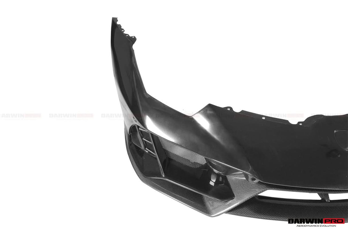 2015-2025 Lamborghini Huracan LP610 & LP580 & EVO & Tecnica EVO-4WD Style Partial Carbon Front Bumper