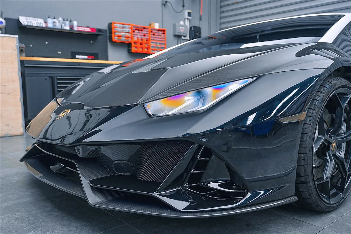 2015-2025 Lamborghini Huracan LP610 & LP580 & EVO & Tecnica EVO-4WD Style Partial Carbon Front Bumper