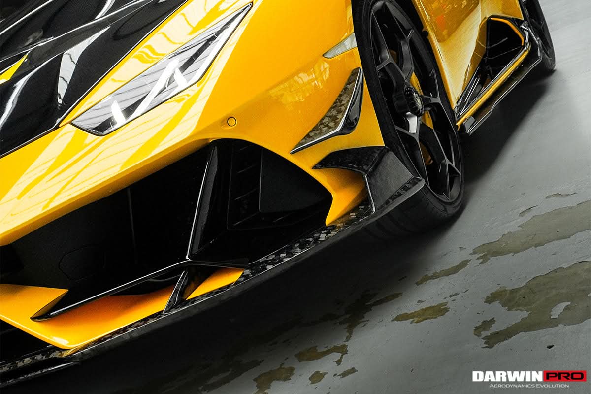 2019-2023 Lamborghini Huracan EVO 4WD ONLY BKSS Style Carbon Front Bumper Canards