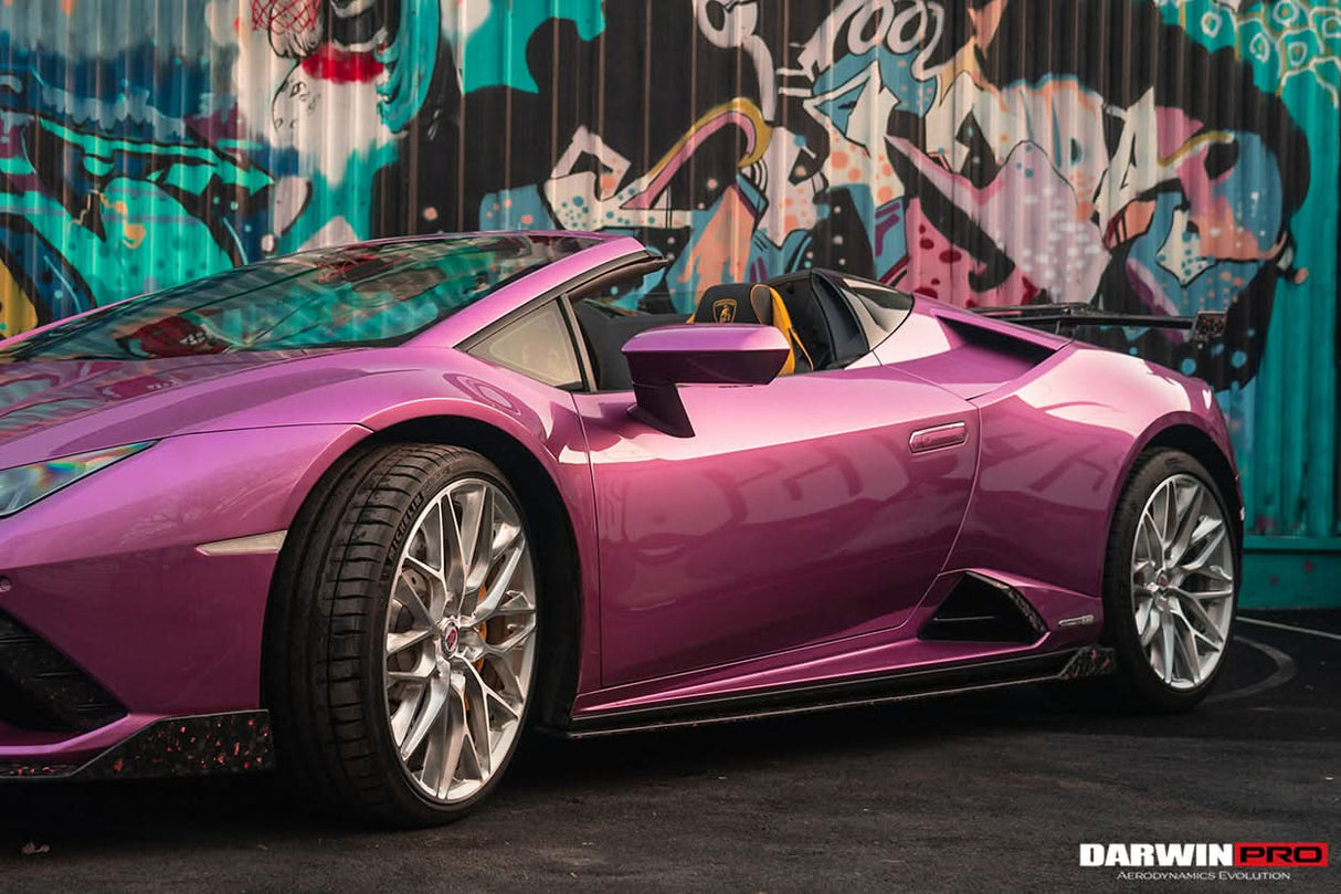 2019-2023 Lamborghini Huracan EVO OD Style Dry Carbon Side Skirts Under Board