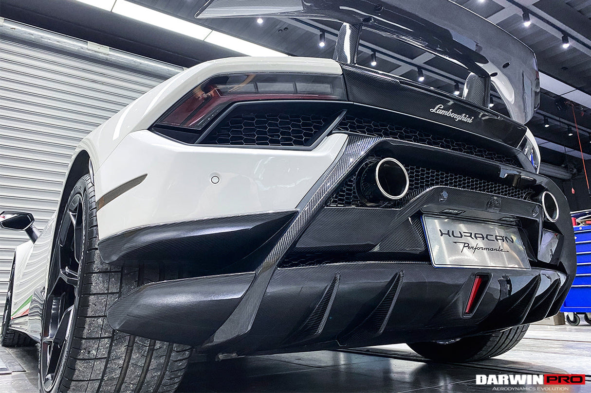 DarwinPRO 2015-2020 Lamborghini Huracan LP610 | LP580 | Performante Style Partial Carbon Rear Bumper