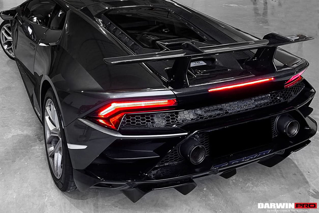 2015-2023 Lamborghini Huracan LP610 & LP580 & EVO Coupe Performante Style Carbon Fiber Spoiler Wing and Engine Hood