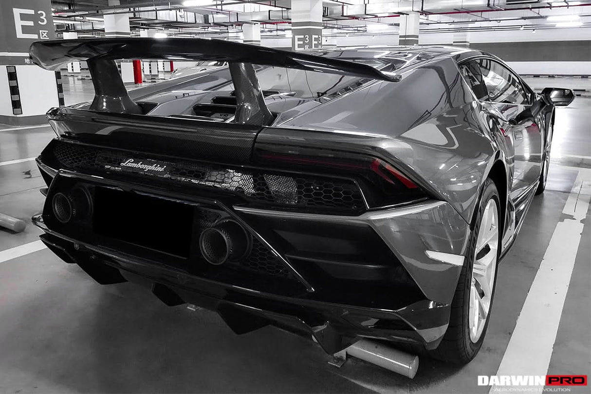 2015-2023 Lamborghini Huracan LP610 & LP580 & EVO Coupe Performante Style Carbon Fiber Spoiler Wing and Engine Hood