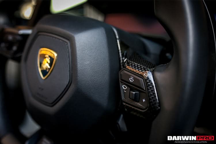 DarwinPRO 2015-2023 Lamborghini Huracan LP610 & LP580 & EVO Autoclave Carbon Fiber Center Steering Wheel Trim