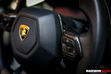 DarwinPRO 2015-2023 Lamborghini Huracan LP610 & LP580 & EVO Autoclave Carbon Fiber Center Steering Wheel Trim