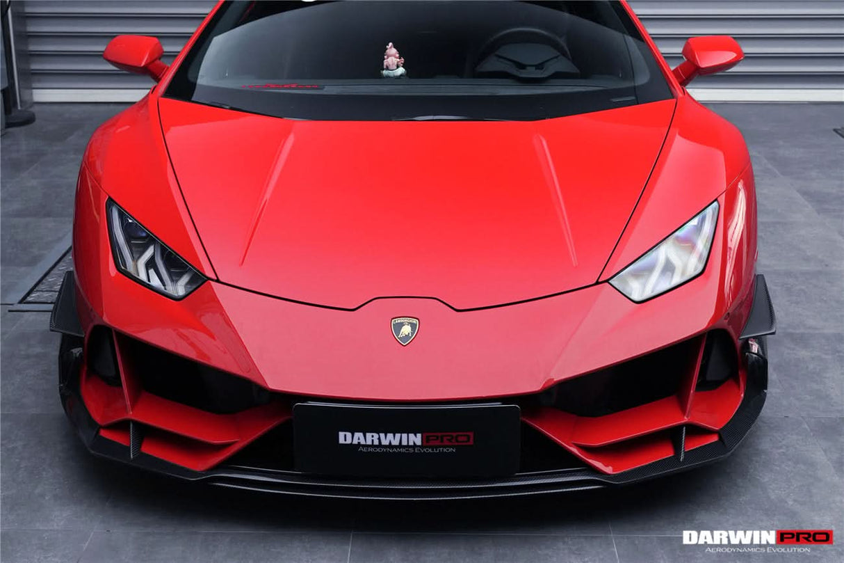 2019-2023 Lamborghini Huracan EVO 4WD ONLY BKSS Style Carbon Front Bumper Canards