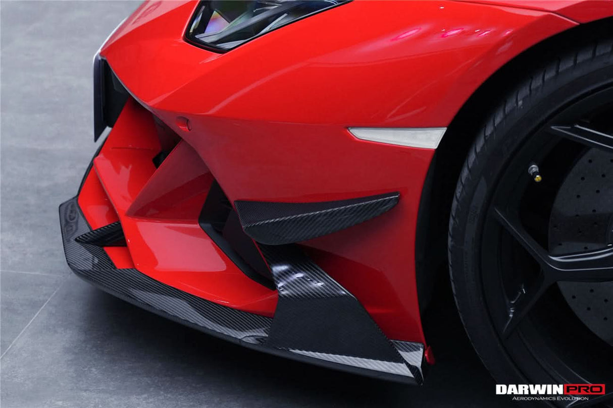 2019-2023 Lamborghini Huracan EVO 4WD ONLY BKSS Style Carbon Front Bumper Canards