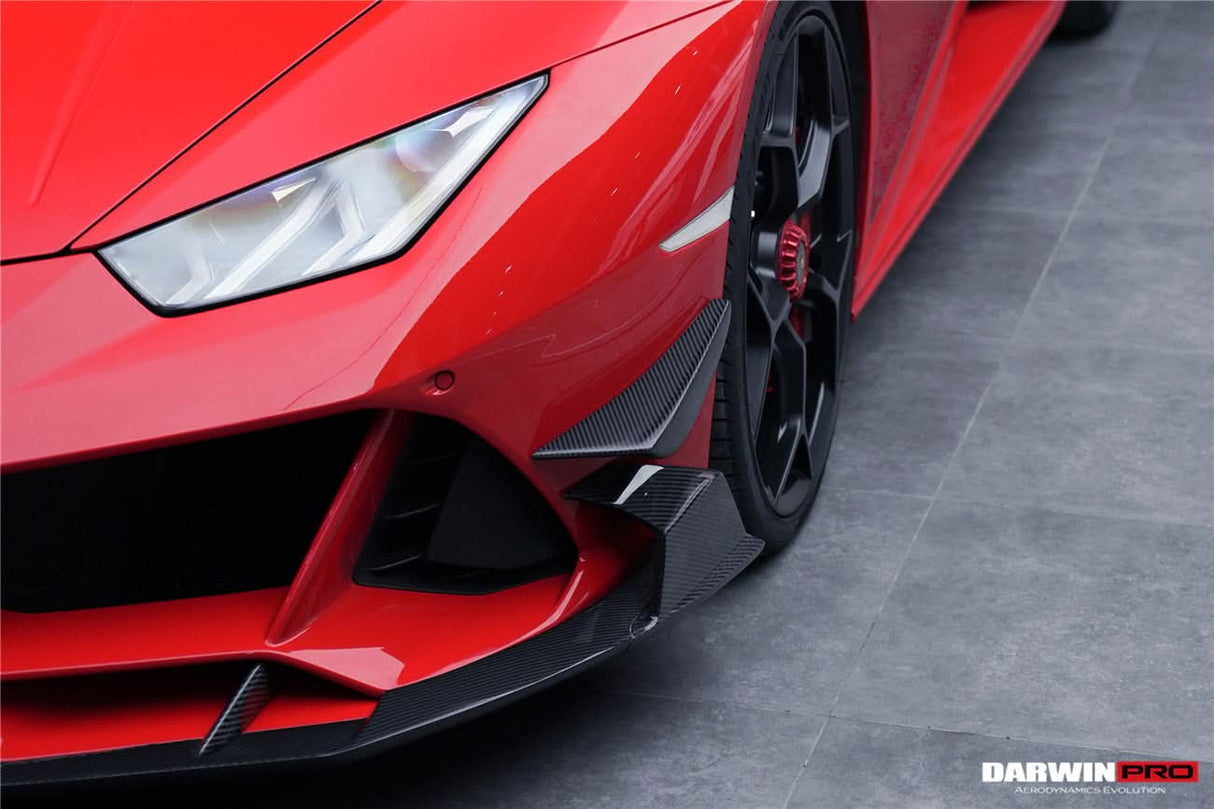 2019-2023 Lamborghini Huracan EVO 4WD ONLY BKSS Style Carbon Front Bumper Canards