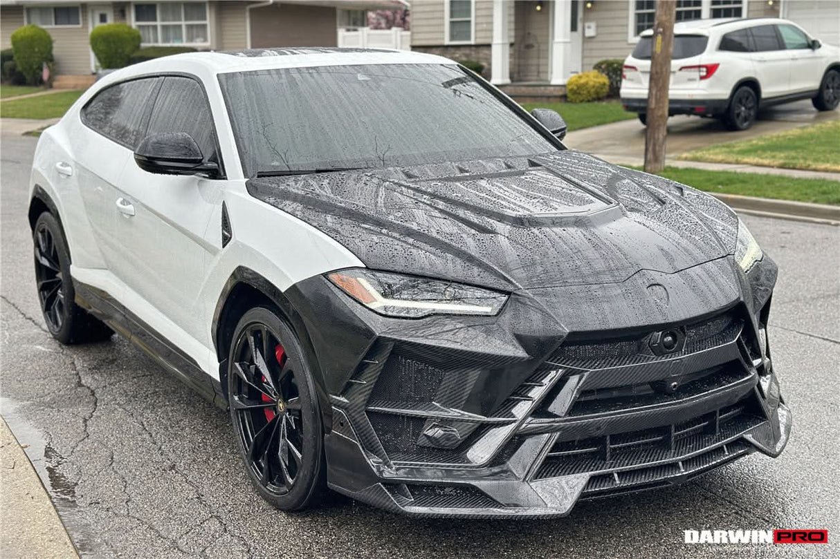 DarwinPRO 2018-2025 Lamborghini URUS BKSS Part Carbon Fiber Hood And Front Bumper | Fits URUS, S, Performante