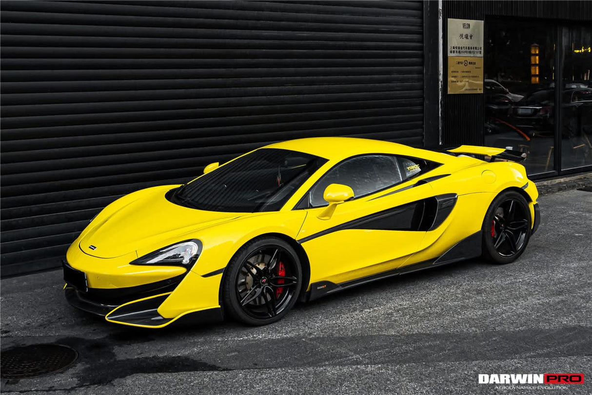 DarwinPRO 2015-2020 McLaren 540C & 570S Convert 600LT Carbon Fiber Front Bumper Lip With Undertray