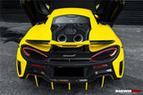 2015-2020 McLaren 540C 570S 570GT 600LT-Style Partial Carbon Fiber Rear Bumper with Diffuser  and Trunk Spoiler and Engine Trunk and Exhaust