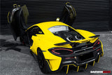 2015-2020 McLaren 540C 570S 570GT 600LT-Style Partial Carbon Fiber Rear Bumper with Diffuser  and Trunk Spoiler and Engine Trunk and Exhaust