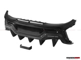 2015-2020 McLaren 540C 570S 570GT 600LT-Style Partial Carbon Fiber Rear Bumper with Diffuser  and Trunk Spoiler and Engine Trunk and Exhaust