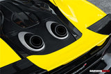 2015-2020 McLaren 540C 570S 570GT 600LT-Style Partial Carbon Fiber Rear Bumper with Diffuser  and Trunk Spoiler and Engine Trunk and Exhaust