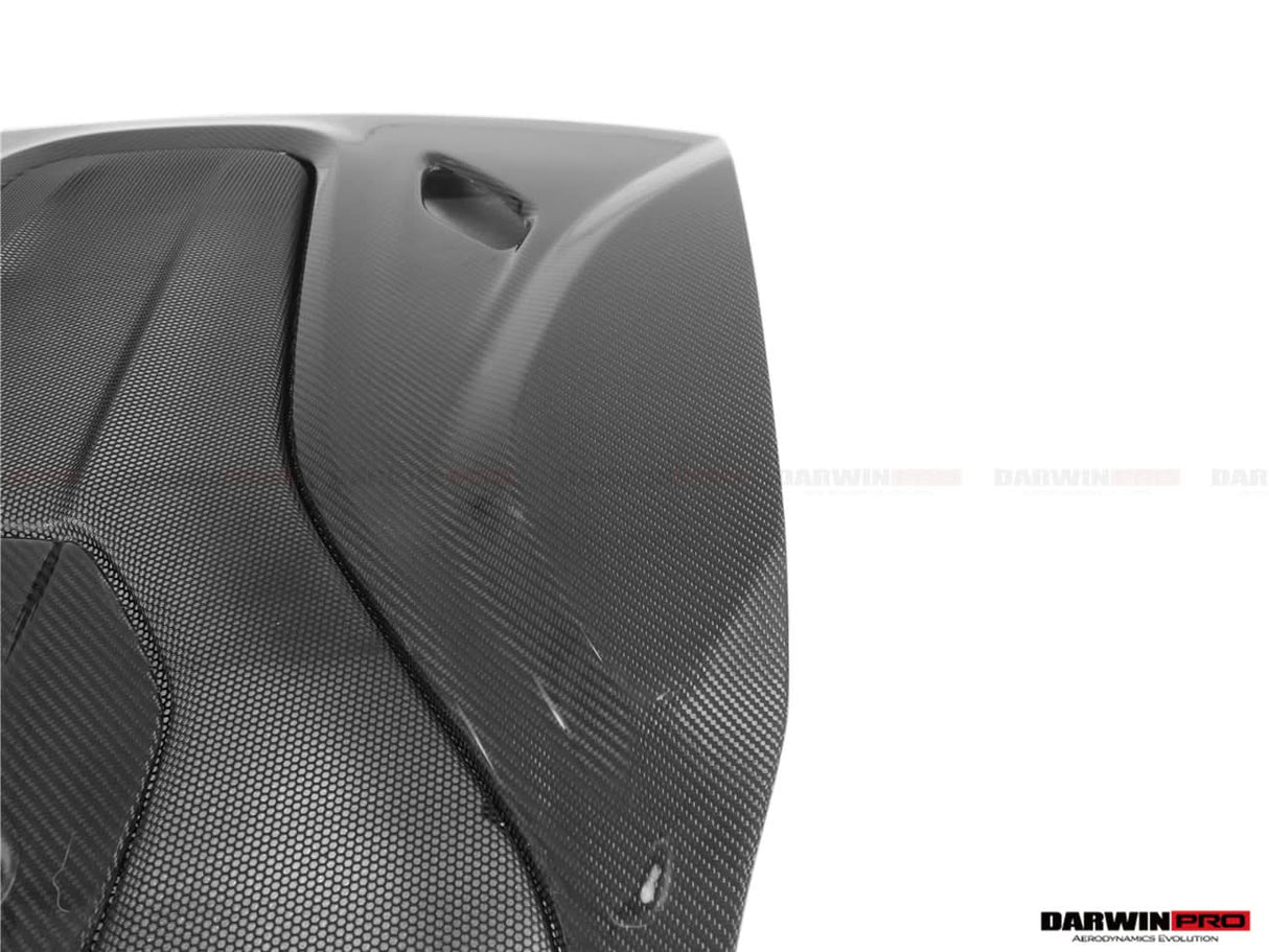 2015-2020 McLaren 540C 570S 570GT 600LT-Style Partial Carbon Fiber Rear Bumper with Diffuser  and Trunk Spoiler and Engine Trunk and Exhaust