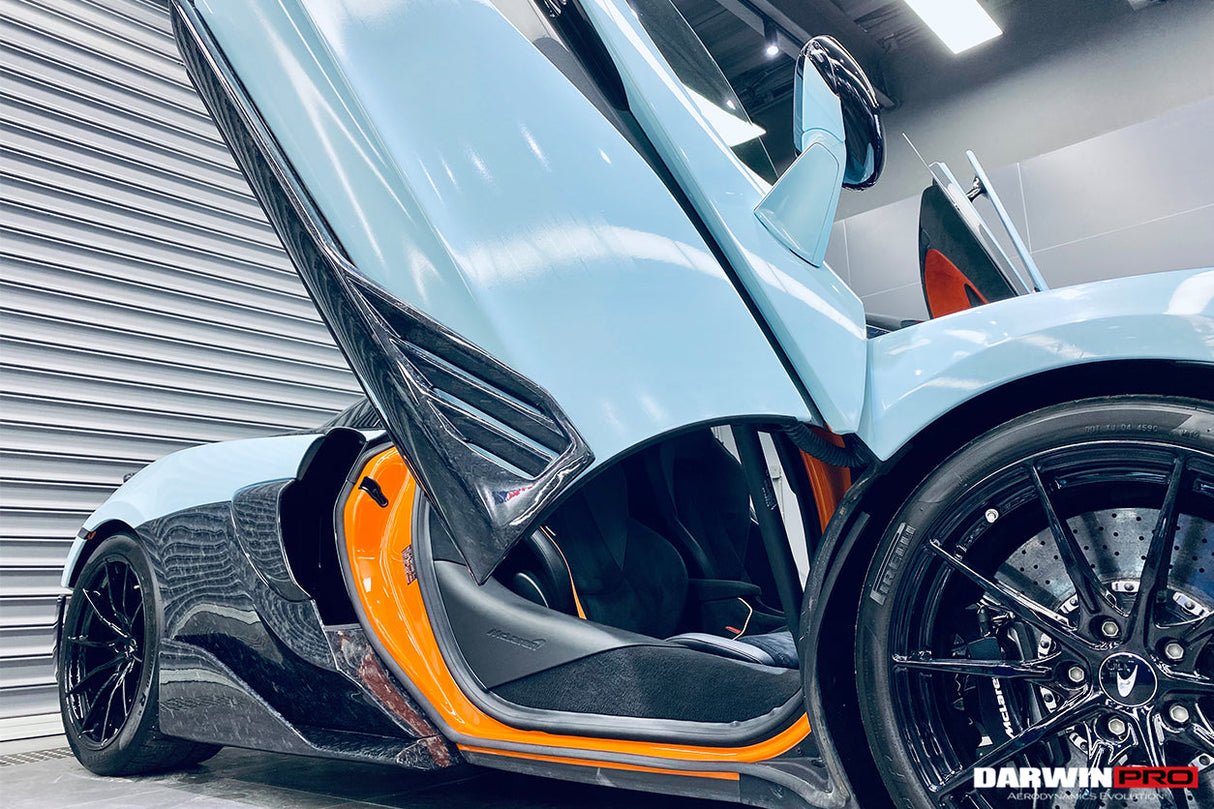 2015-2021 McLaren Cabon Fiber Side Skirts Under Board DarwinPRO (BKSS) Fits 600lt, 540C, 570S