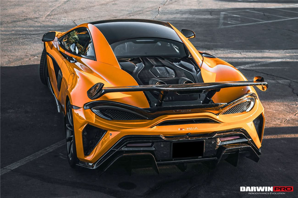 DarwinPRO 2018-2021 McLaren 600lt BKSS Style Dry Carbon Fiber Trunk Spoiler Wing
