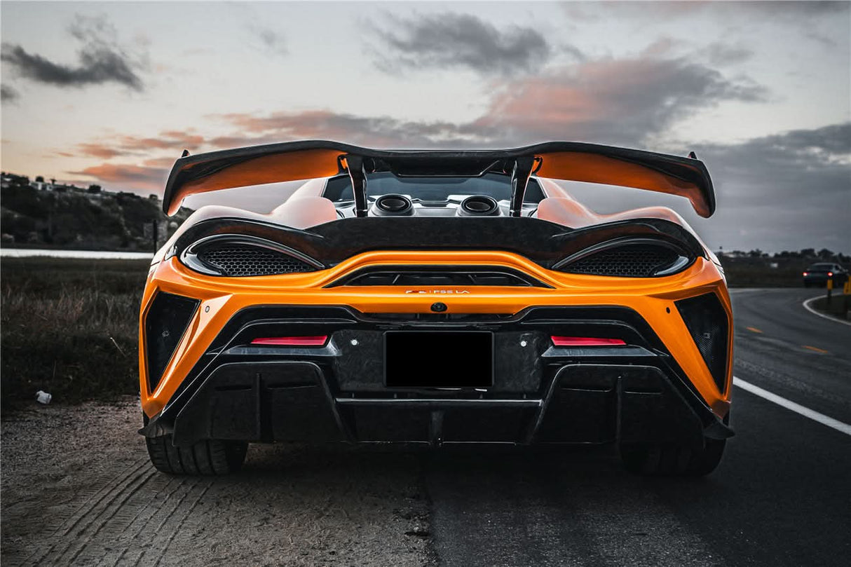 2018-2021 McLaren 600lt Partial Carbon Fiber Rear Bumper DarwinPRO (BKSS)