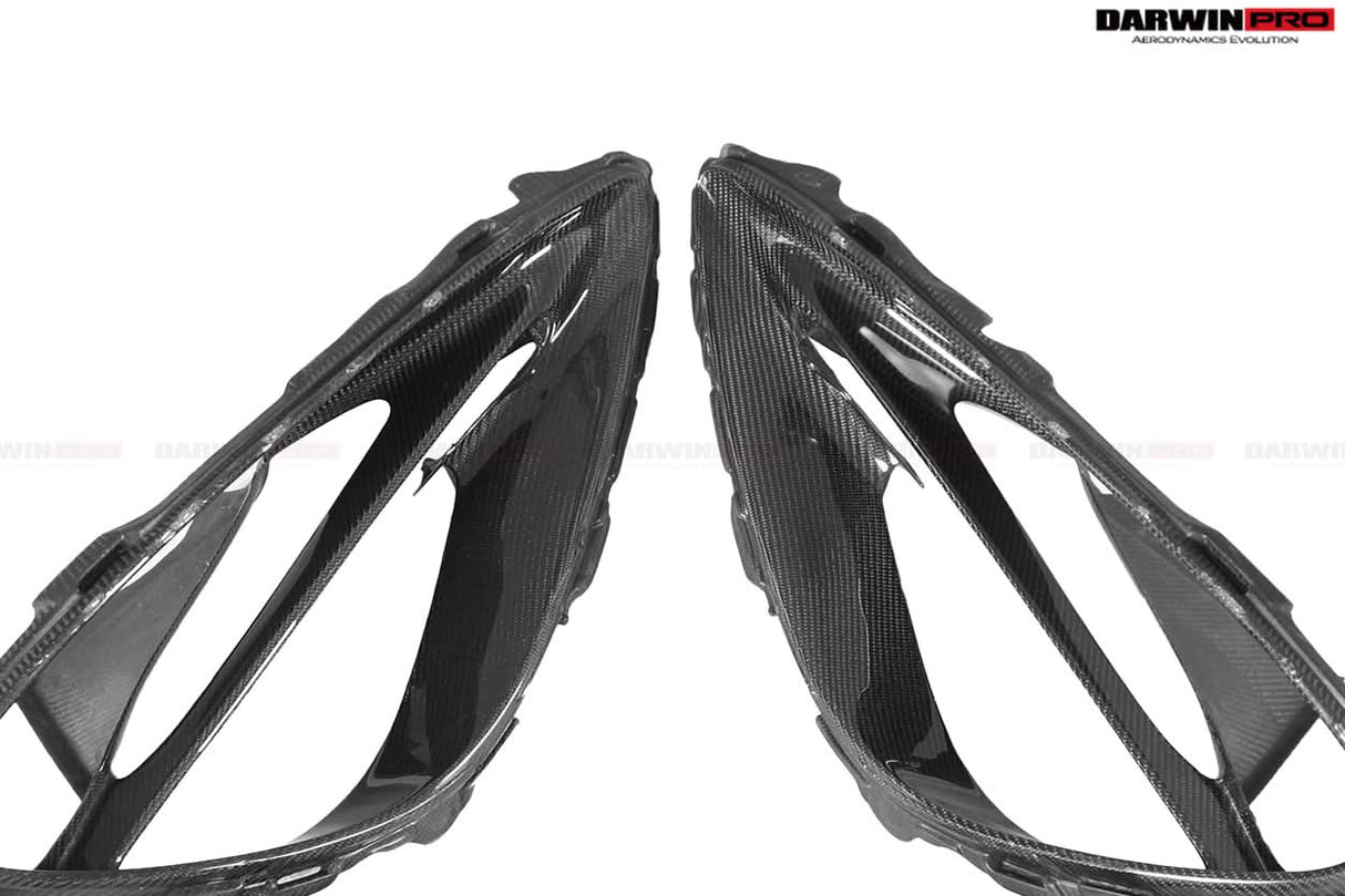 2017-2023 McLaren 720s Dry Carbon Fiber Headlight Inserts Tim Replacement