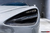 2017-2023 McLaren 720s Dry Carbon Fiber Headlight Inserts Tim Replacement