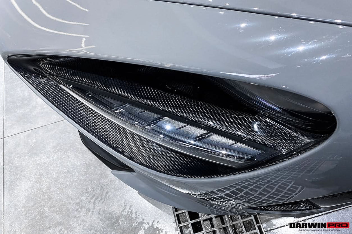 2017-2023 McLaren 720s Dry Carbon Fiber Headlight Inserts Tim Replacement