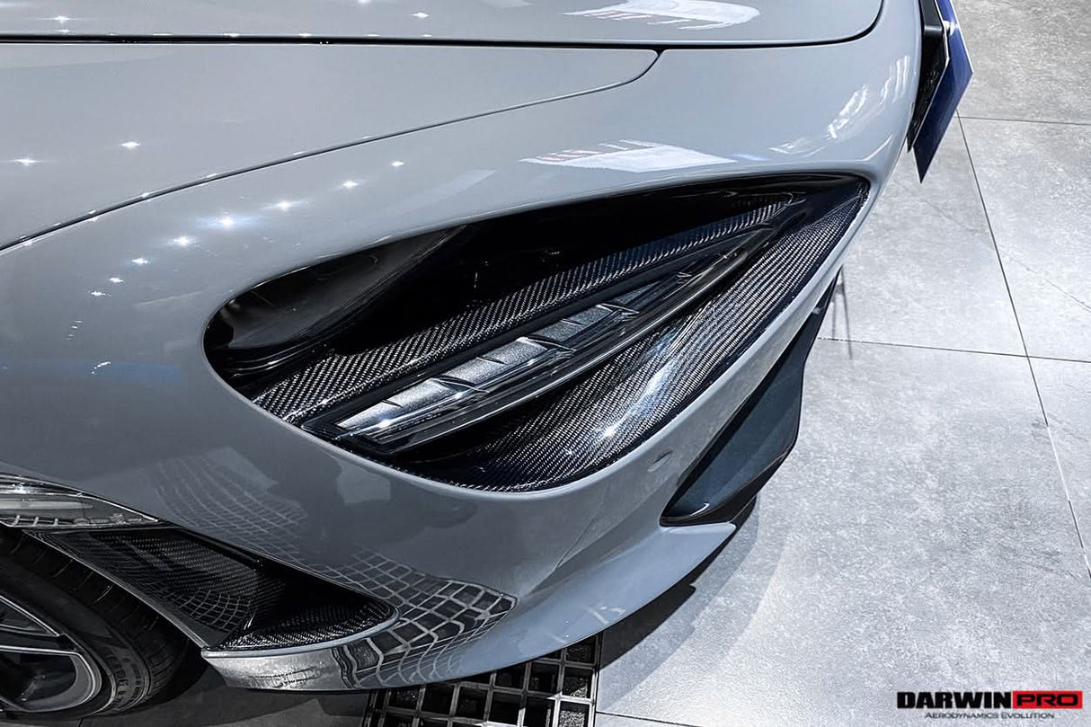 2017-2023 McLaren 720s Dry Carbon Fiber Headlight Inserts Tim Replacement