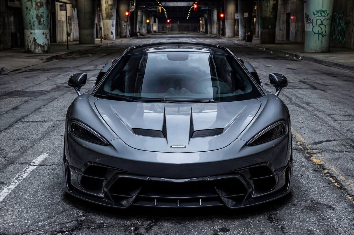2019-UP McLaren GT iMP Design Carbon Fiber Front Bumper Vents Canards | Fits GT, GTS