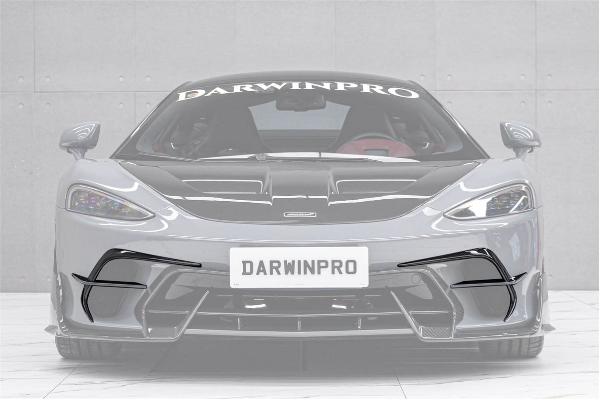 2019-UP McLaren GT iMP Design Carbon Fiber Front Bumper Vents Canards | Fits GT, GTS