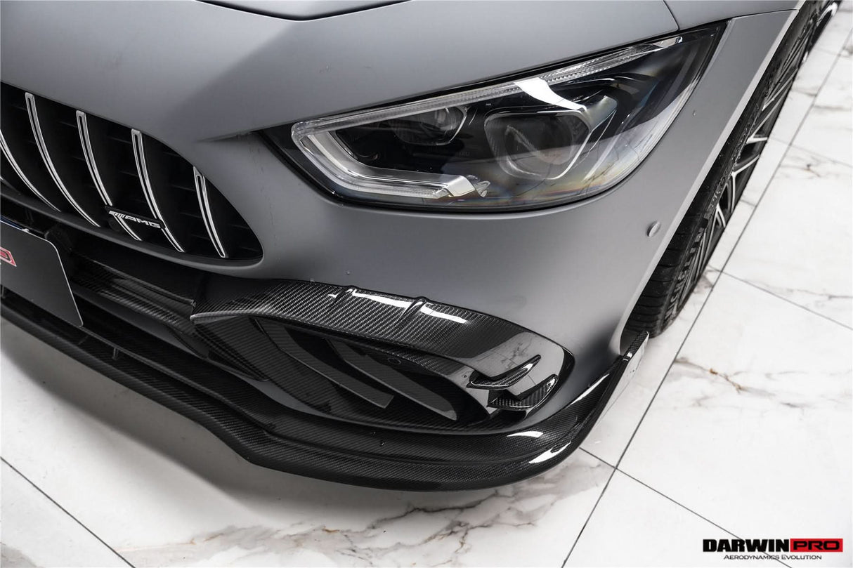 DarwinPRO 2019-2024 Mercedes Benz AMG GT50 GT53 GT43 4Door Coupe X290 IMP Performance Carbon Fiber Front Bumper Vent Trims