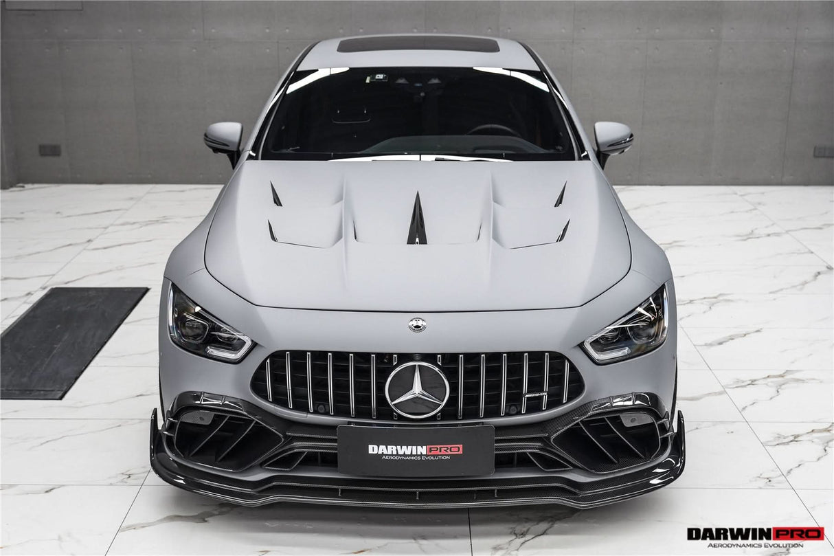 DarwinPRO 2019-2024 Mercedes Benz AMG GT50 GT53 GT43 4Door Coupe X290 IMP Performance Carbon Fiber Front Bumper Lip Splitter