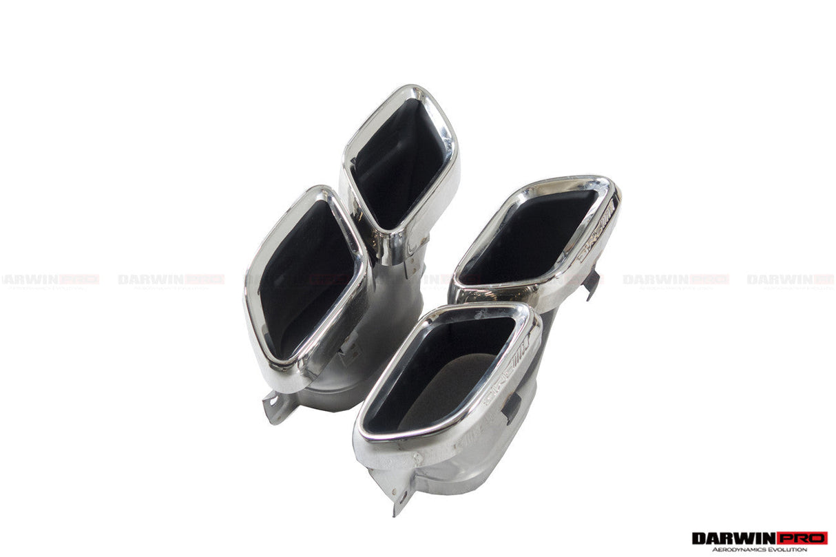 2015-2021 Mercedes Benz AMG GT | GTS Partial Carbon Fiber Rear Bumper With Exhaust Tips Darwinpro IMPII Design