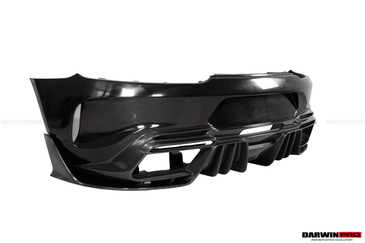 2015-2021 Mercedes Benz AMG GT | GTS Partial Carbon Fiber Rear Bumper With Exhaust Tips Darwinpro IMPII Design