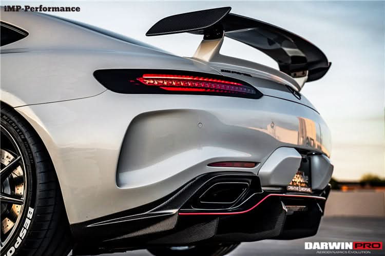 2015-2016 Mercedes Benz AMG GT | GTS Partial Carbon Fiber Rear Bumper with Diffuser DarwinPRO IMP Design