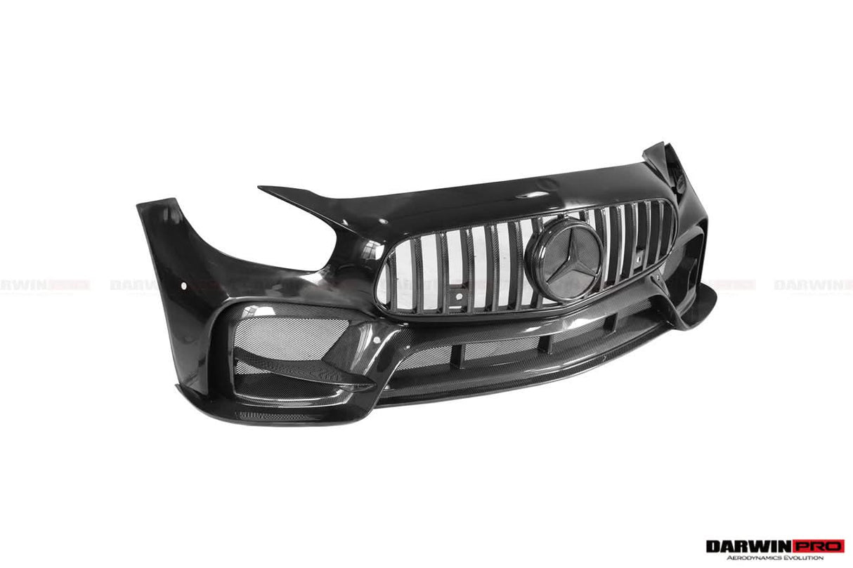 2015-2017 Mercedes Benz AMG GT | GTS Partial Carbon Fiber Front Bumper with Grille DarwinPRO IMP Design