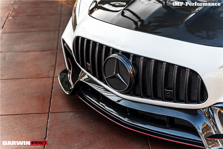 2015-2017 Mercedes Benz AMG GT | GTS Partial Carbon Fiber Front Bumper with Grille DarwinPRO IMP Design
