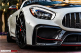 2015-2017 Mercedes Benz AMG GT | GTS Partial Carbon Fiber Front Bumper with Grille DarwinPRO IMP Design