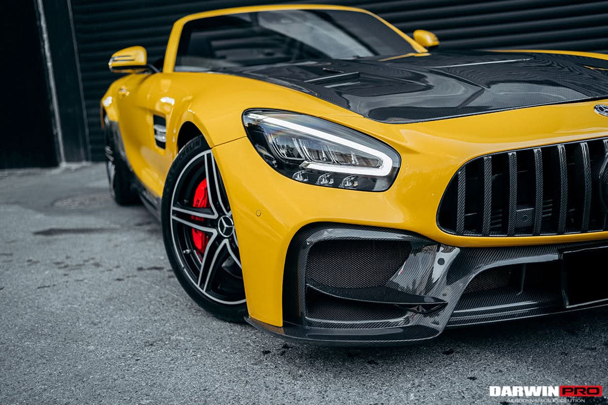 2015-2017 Mercedes Benz AMG GT | GTS Partial Carbon Fiber Front Bumper with Grille DarwinPRO IMP Design