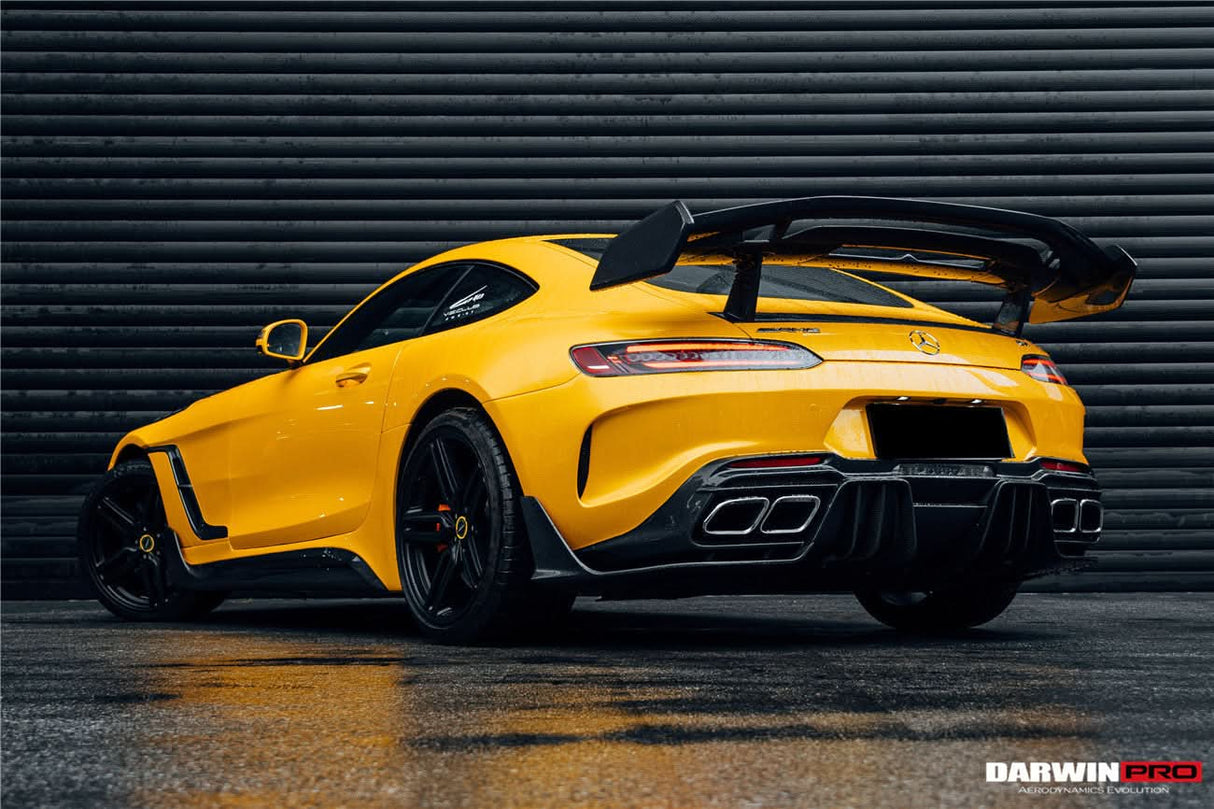 2015-2021 Mercedes Benz AMG GT | GTS Partial Carbon Fiber Rear Bumper With Exhaust Tips Darwinpro IMPII Design