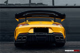 2015-2021 Mercedes Benz AMG GT | GTS Partial Carbon Fiber Rear Bumper With Exhaust Tips Darwinpro IMPII Design
