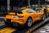 2015-2021 Mercedes Benz AMG GT | GTS Partial Carbon Fiber Rear Bumper With Exhaust Tips Darwinpro IMPII Design