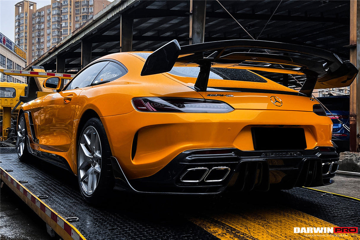 2015-2021 Mercedes Benz AMG GT | GTS Partial Carbon Fiber Rear Bumper With Exhaust Tips Darwinpro IMPII Design