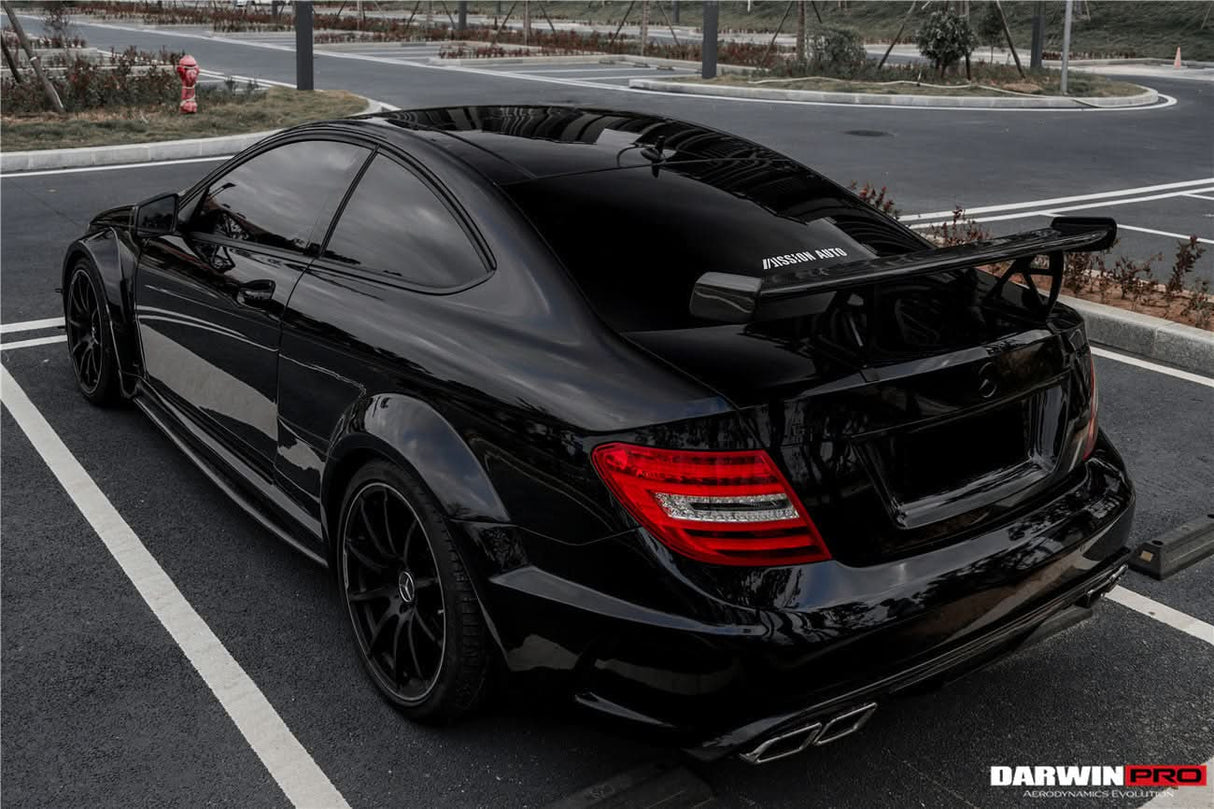 Mercedes Benz W204 C Class  C63 AMG Coupe BKSS Style Carbon Fiber Trunk Spoiler