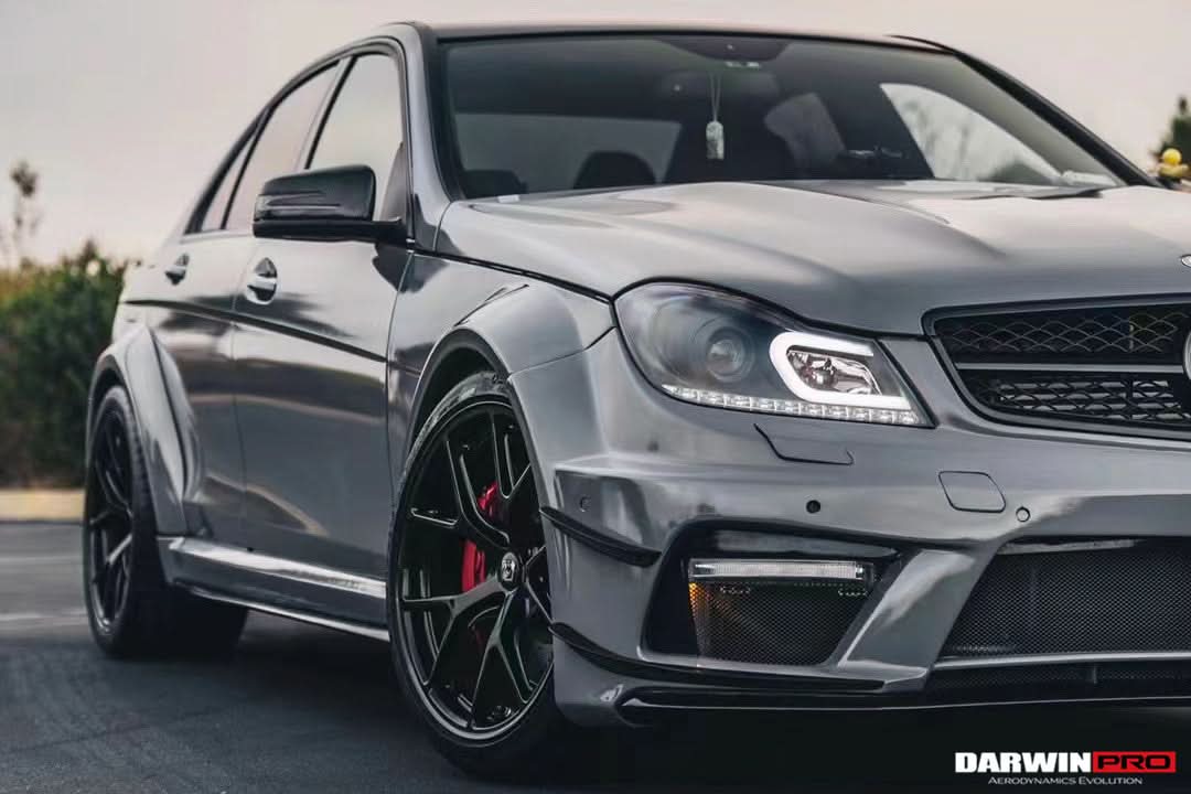 2012-2014 Mercedes Benz W204 Wide Full Body Kit DarwinPRO (BKSS) Fits C63 AMG Sedan