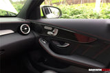 2015-2021 Mercedes Benz W205 C63 S AMG Sedan Carbon Fiber Interior Door Panel Trim Cover Strip