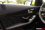 2015-2021 Mercedes Benz W205 C63 S AMG Sedan Carbon Fiber Interior Door Panel Trim Cover Strip