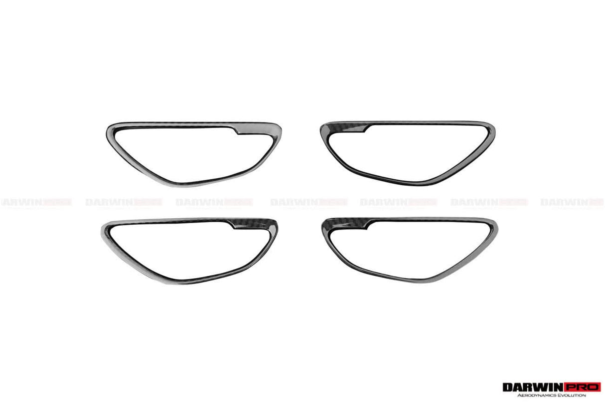2015-2021 Mercedes Benz W205 C Class GLC X253 Carbon Fiber Interior Door Handle Cover Trim