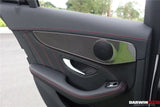 2015-2021 Mercedes Benz W205 C Class GLC X253 Carbon Fiber Interior Door Handle Cover Trim