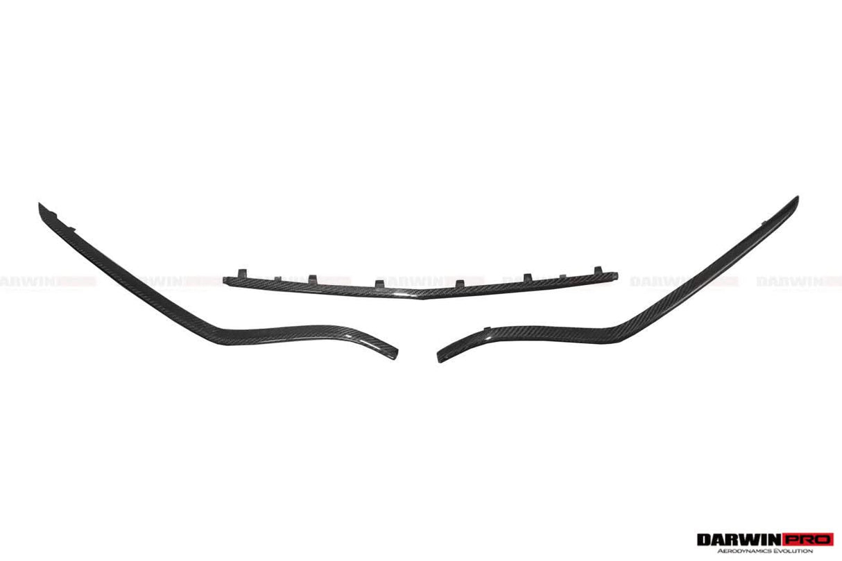 2015-2023 Mercedes Benz W205 C63 S AMG Carbon Fiber Front Bumper Trim Set (4pcs)