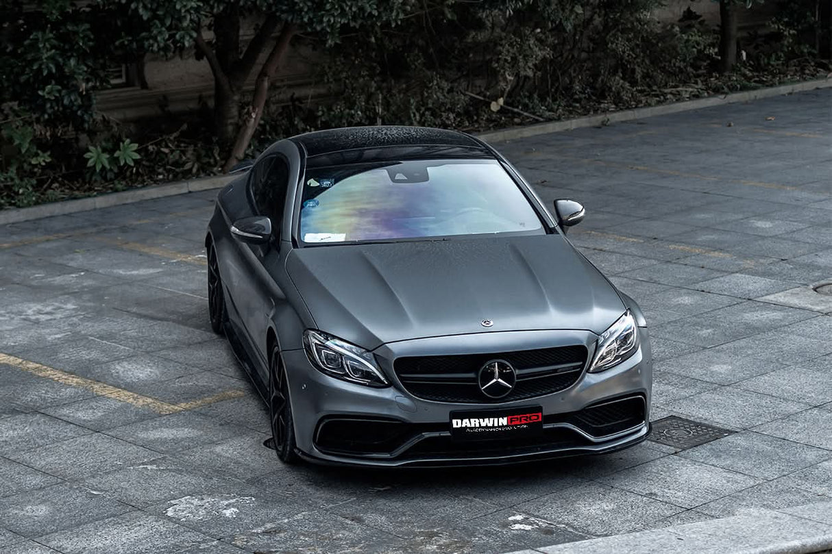 2015-2021 Mercedes Benz W205 C63 S AMG Coupe BKSS Style Carbon Fiber Front Lip