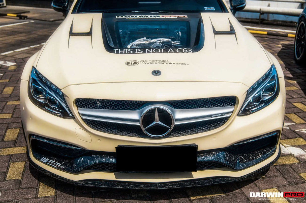 2015-2021 Mercedes Benz W205 C63 S AMG Coupe BKSS Style Carbon Fiber Front Lip